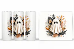 Ghost Tumbler Sublimation. Halloween Tumbler Design Product Image 2