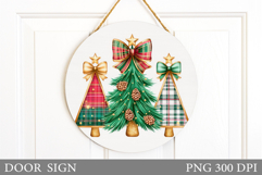 Christmas Tree Door Sign. Christmas Door Sign Design Product Image 1