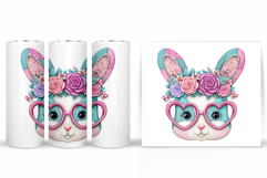 Cute Bunny Tumbler Design. Bunny Sublimation Product Image 2
