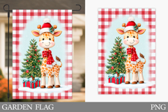 Christmas Giraffe Garden Flag. Christmas Garden Flag Design Product Image 1