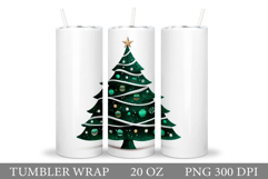 Christmas Tree Tumbler Sublimation. Christmas Tumbler Design Product Image 1