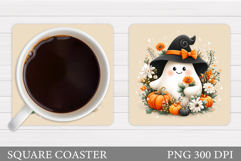 Halloween Coaster Design. Halloween Ghost Coaster Product Image 1