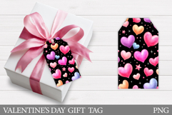 Valentines Gift Tag Design. Heart Gift Tag Printable Product Image 1