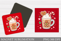 Christmas Magnet Design. Winter Magnet Sublimation Product Image 1