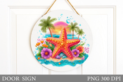 Starfish Door Sign Sublimation. Sea Sublimation Product Image 1