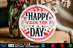 Happy valentine&#039;s Farmhouse Sign, Round Sign Design Product Image 1