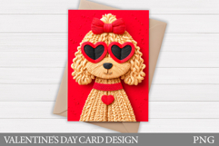 Valentines Dog Card Printable. Valentines Card Design Product Image 1