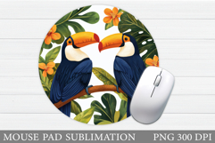 Toucan Mouse Pad Design. Cute Toucan Sublimation Product Image 1