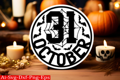 Halloween round sign svg design and Halloween quotes Product Image 1