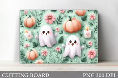 Cute Halloween Cutting Board. Cute Ghost Cutting Board Product Image 1