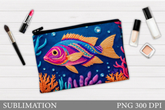 Fish Makeup Bag Design. Fish Sublimation Product Image 1