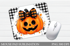Halloween Pumpkin Mouse Pad. Halloween Mouse Pad Sublimation Product Image 1