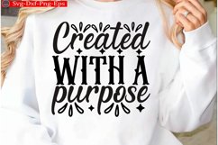 Created with a purpose Christian Svg design and Jesus quotes Product Image 1