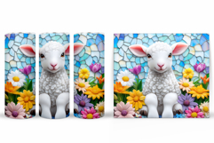 Lamb Spring Tumbler Design. Cute Lamb Tumbler Sublimation Product Image 2