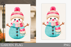 Snowman Garden Flag. Christmas Garden Flag Sublimation Product Image 1