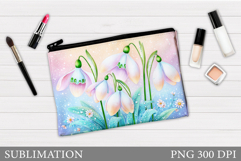 Flowers Makeup Bag Design. Flowers Cosmetics Bag Sublimation Product Image 1