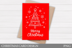 Christmas Card Printable. Christmas Tree Card Design Product Image 1