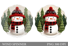 Cute Snowman Wind Spinner. Christmas Wind Spinner Design Product Image 1