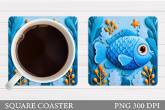Fish Coaster Sublimation. Fish Sublimation Product Image 1