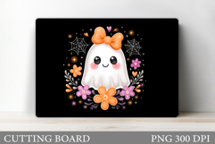 Ghost Cutting Board Sublimation. Halloween Cutting Board Product Image 1