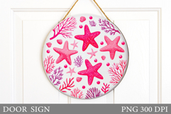 Starfish Door Sign Sublimation. Sea Sublimation Product Image 1