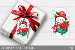 Christmas Snowman Gift Tag. Christmas Gift Tag Design Product Image 1