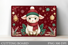 Christmas Lamb Cutting Board. Christmas Cutting Board Product Image 1