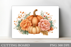 Fall Pumpkin Cutting Board. Fall Kitchen Cutting Board Product Image 1