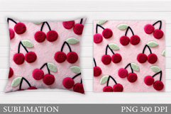Cherry Pillow Design. Cherry Sublimation Product Image 1
