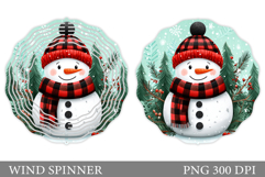 Cute Snowman Wind Spinner. Christmas Wind Spinner Design Product Image 1