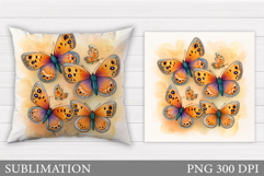 Butterfly Pillow Design. Butterfly Sublimation Product Image 1