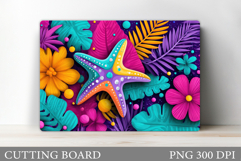 Starfish Cutting Board. Starfish Flowers Cutting Board Product Image 1