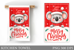 Cute Koala Kitchen Towel. Christmas Kitchen Towel Design Product Image 1