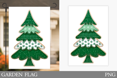 Christmas Tree Garden Flag. Christmas Garden Flag Design Product Image 1