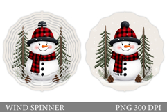 Snowman Wind Spinner. Christmas Wind Spinner Sublimation Product Image 1
