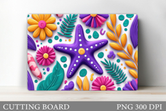 Starfish Cutting Board. Starfish Flowers Cutting Board Product Image 1