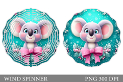 Christmas Koala Wind Spinner. Christmas Wind Spinner Design Product Image 1