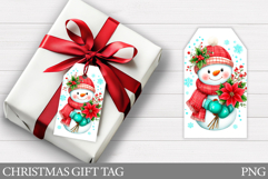 Christmas Snowman Gift Tag. Christmas Gift Tag Design Product Image 1