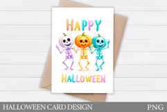 Skeleton Card Design. Halloween Card Printable Product Image 1