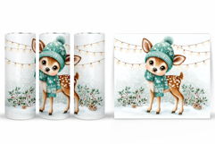 Christmas Deer Tumbler Design. Christmas Tumbler Sublimation Product Image 2