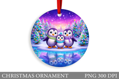 Cute Penguin Christmas Ornament. Christmas Ornament Design Product Image 1