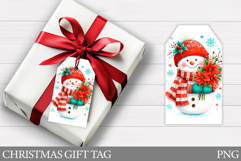 Christmas Snowman Gift Tag. Christmas Gift Tags Printable Product Image 1