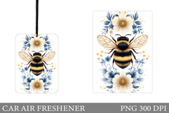 Bee Car Air Freshener. Flowers Car Air Freshener Product Image 1