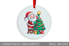 Cute Santa Claus Christmas Ornament. Santa Claus Sublimation Product Image 1