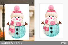 Cute Snowman Garden Flag. Christmas Garden Flag Design Product Image 1