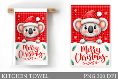 Cute Koala Kitchen Towel. Christmas Kitchen Towel Design Product Image 1