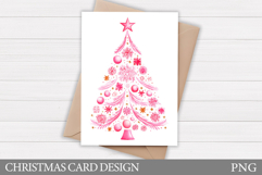 Christmas Card Printable. Christmas Tree Card Design Product Image 1