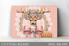 Christmas Deer Cutting Board. Christmas Cutting Board Design Product Image 1