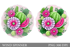 Watermelon Wind Spinner. Watermelon Sublimation Product Image 1