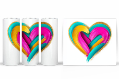 Heart Tumbler Sublimation. Valentines Tumbler Wrap Design Product Image 2